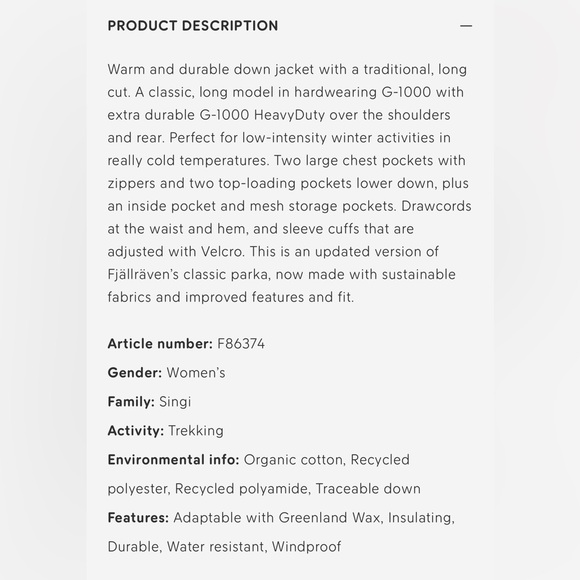 NWT Fjallraven Sigi Down Jacket - Picture 11 of 14